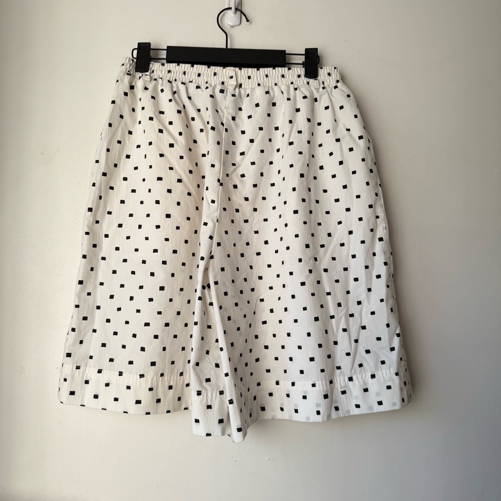 Vintage 90s Koret White & Black Square Print Shorts S - Picture 2 of 4